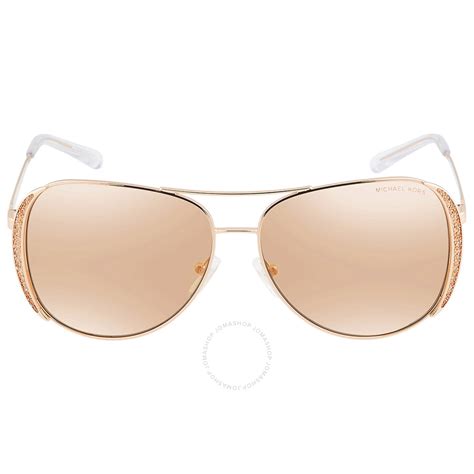 michael kors chelsea aviator sunglasses rose gold flash lenses|Michael Kors Chelsea sunglasses gunmetal.